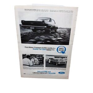 1965 Ford Motor Company Quality Care Galaxie Vintage Print Ad Original
